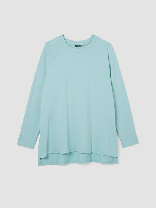 Cozy Brushed Terry Hug Raglan-Sleeve Top