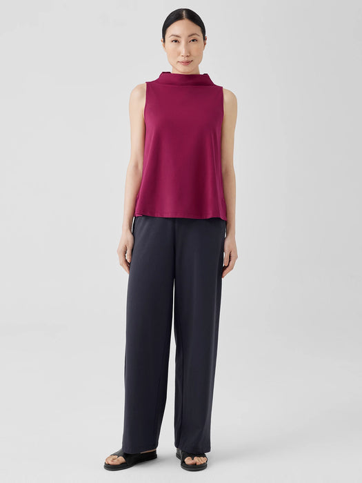 Pima Cotton Stretch Jersey Funnel Neck Tank