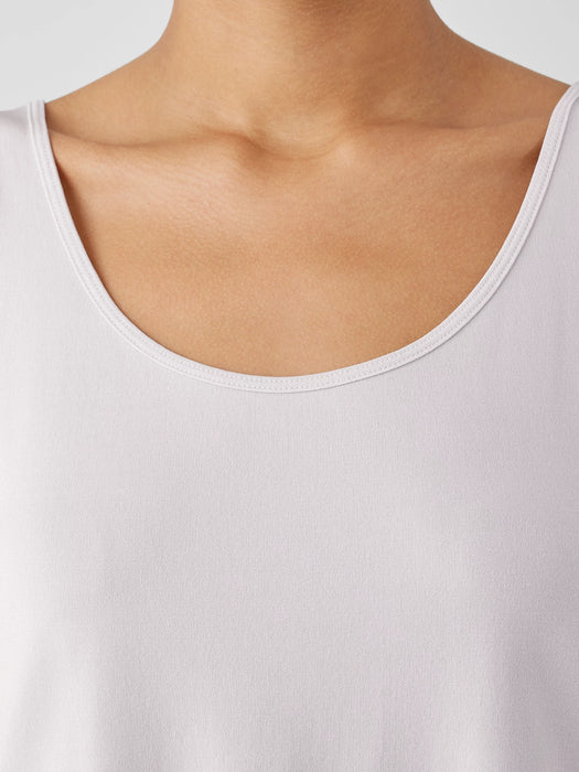 Stretch Silk Jersey&nbsp;Scoop Neck Tank