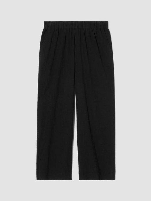 Organic Cotton Ripple&nbsp;Wide-Leg Pant
