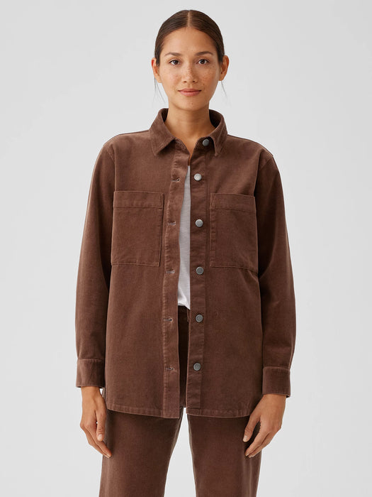 Organic Cotton Stretch Corduroy Shirt Jacket