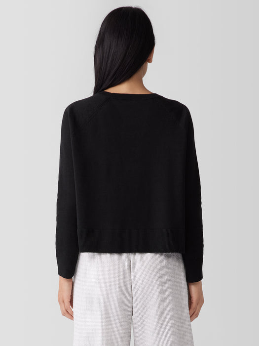 Organic Linen Cotton Raglan-Sleeve Top