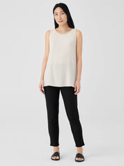 Washable Stretch Crepe High-Waisted Pant