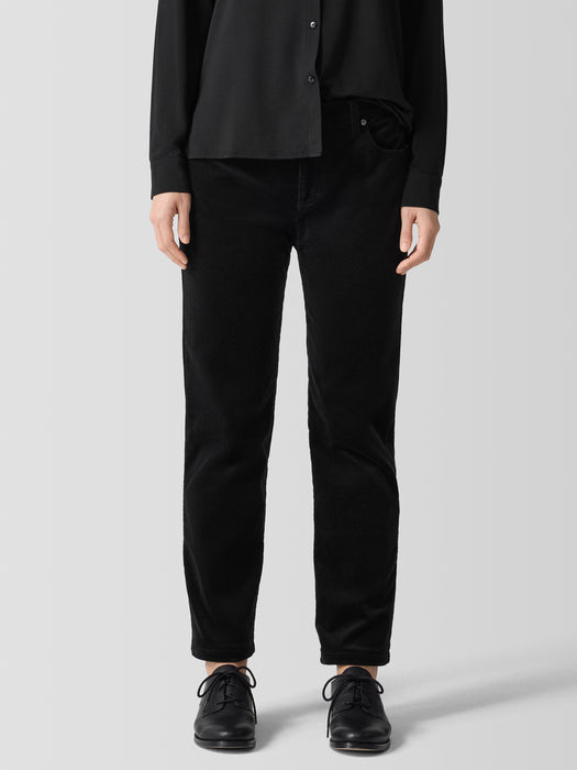 Organic Cotton Stretch Corduroy Straight Pant