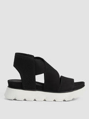 Chant Tumbled Leather Wedge Sandal