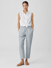 Garment Dyed Organic Linen Tapered Pant