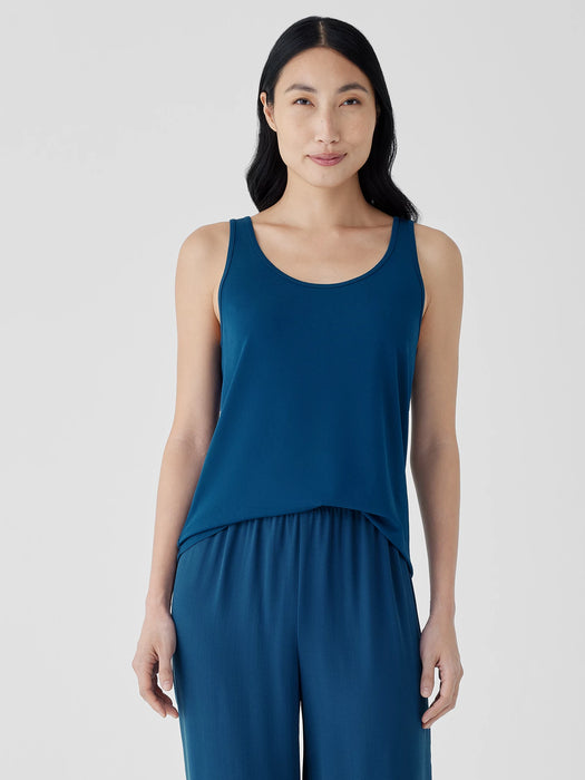 Stretch Silk Jersey&nbsp;Scoop Neck Tank