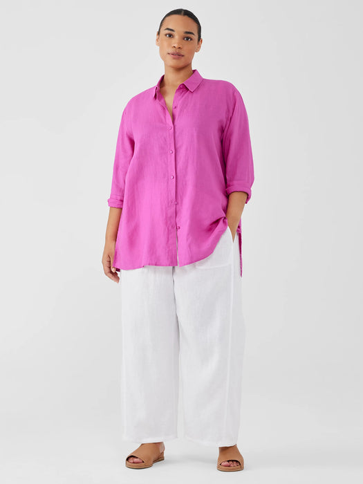 Organic Handkerchief Linen Classic Collar Shirt