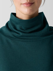 Cozy Brushed Terry Hug Funnel Neck Top