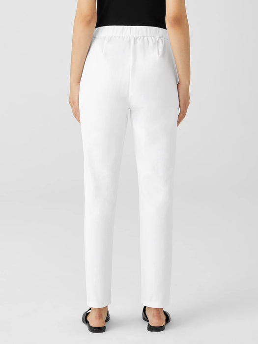 Cotton Blend Ponte Slim Pant