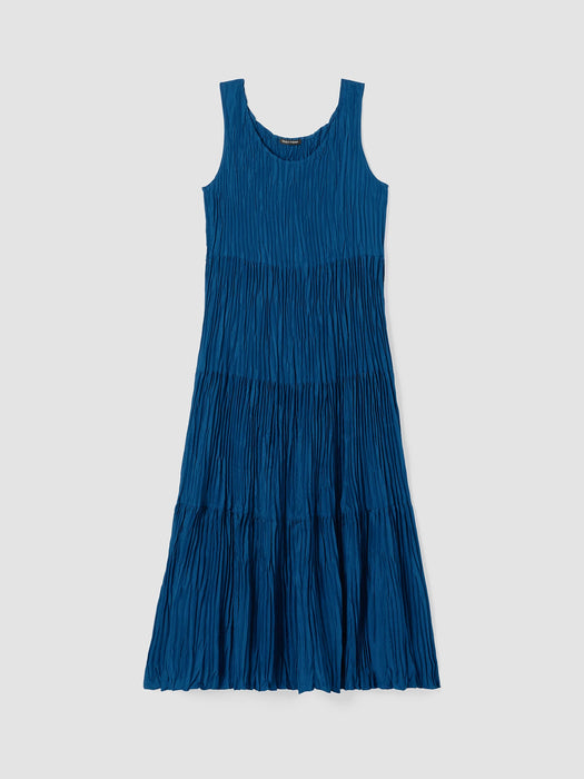 Crushed Silk Tiered Dress