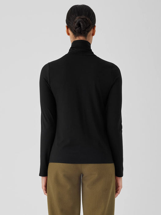 Fine Jersey Scrunch Neck Top