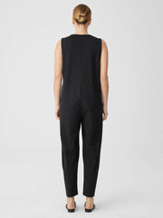 Cotton Blend Ponte Lantern Jumpsuit