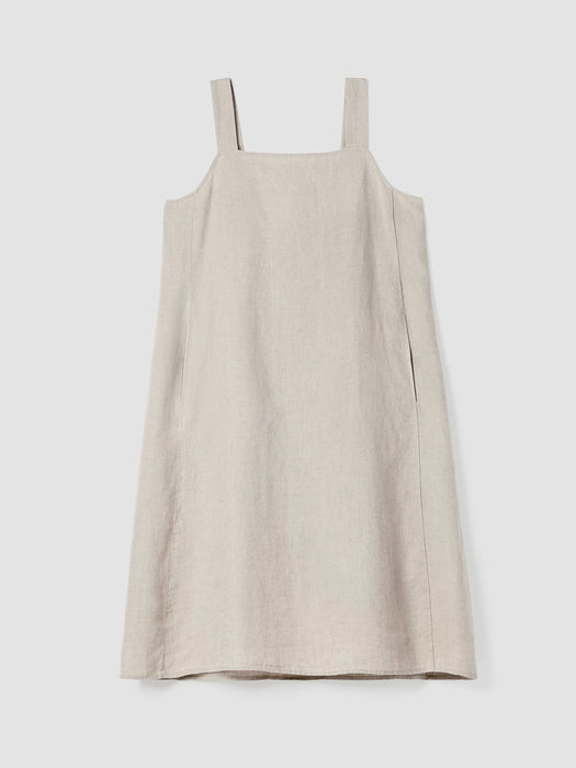 Organic Linen Square Neck Dress