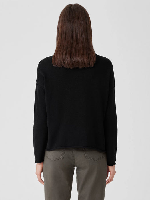 Peruvian Cotton Blend Crew Neck Top