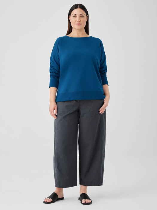 Pima Cotton Stretch Jersey Bateau Neck Top