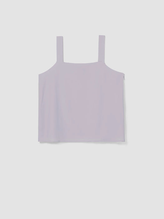Silk Georgette Crepe Square Neck Tank