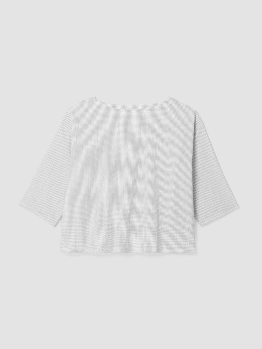 Organic Cotton Ripple Checkered Box-Top