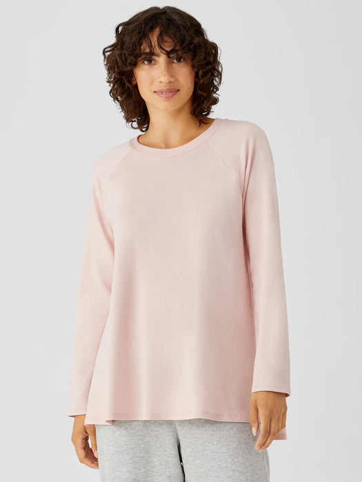 Cozy Brushed Terry Hug Raglan-Sleeve Top