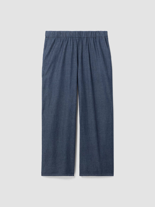 Airy Organic Cotton Twill Wide-Leg Pant