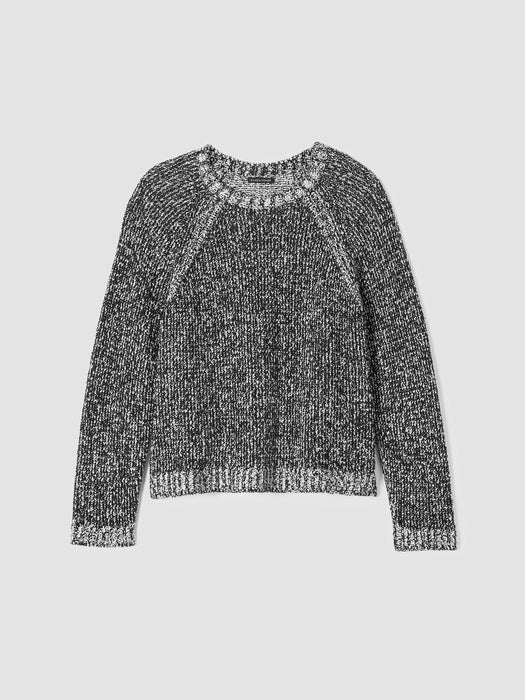 Peruvian Organic Cotton Boucle Crew Neck Top