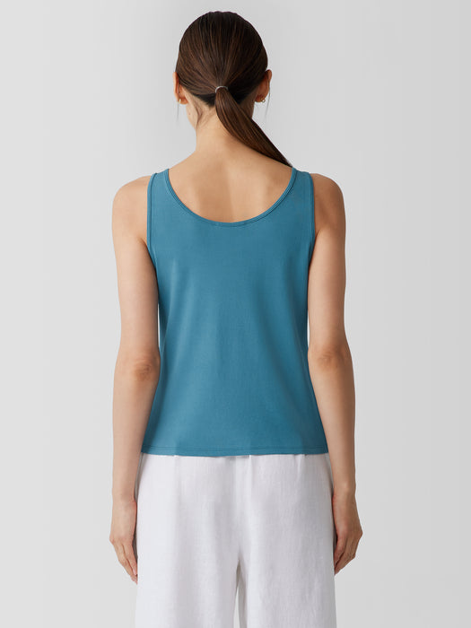 Stretch Silk Jersey&nbsp;Scoop Neck Tank