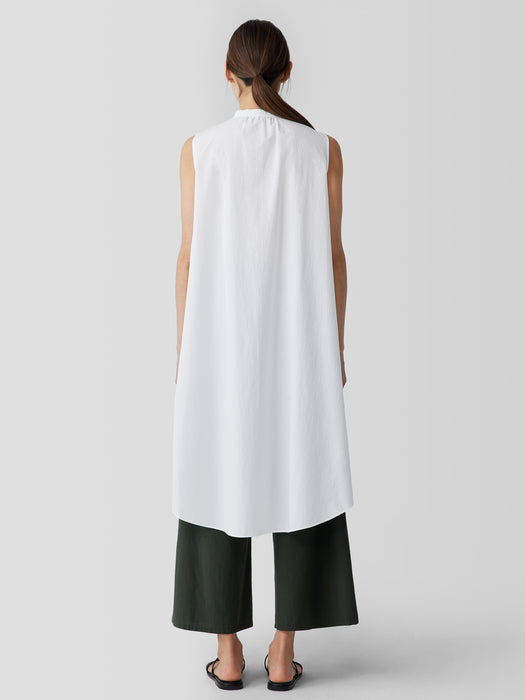 Washed Organic Cotton Poplin Sleeveless&nbsp;Dress