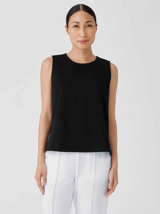 Washable Flex Ponte Round Neck Tank