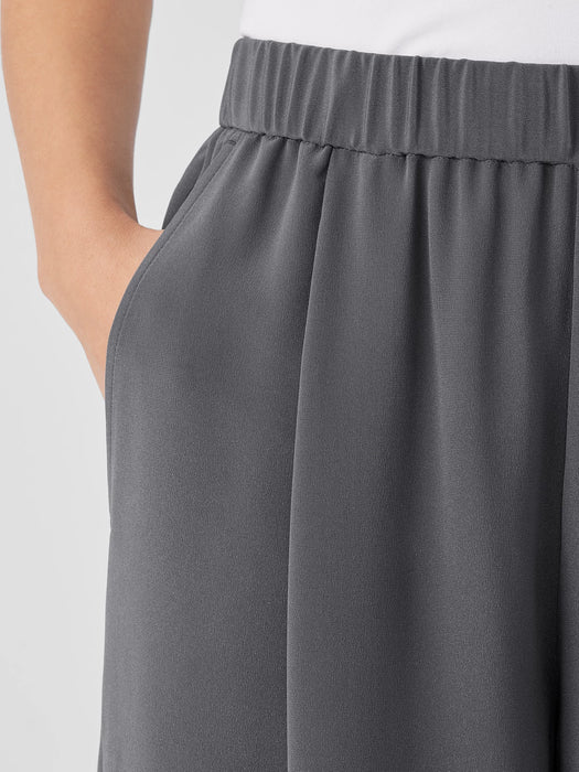 Silk Double Crepe Wide-Leg Pant