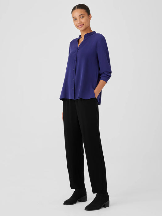 Silk Georgette Crepe Shirred-Back&nbsp;Shirt