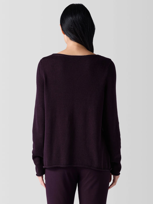 Peruvian Cotton Blend Bateau Neck Top