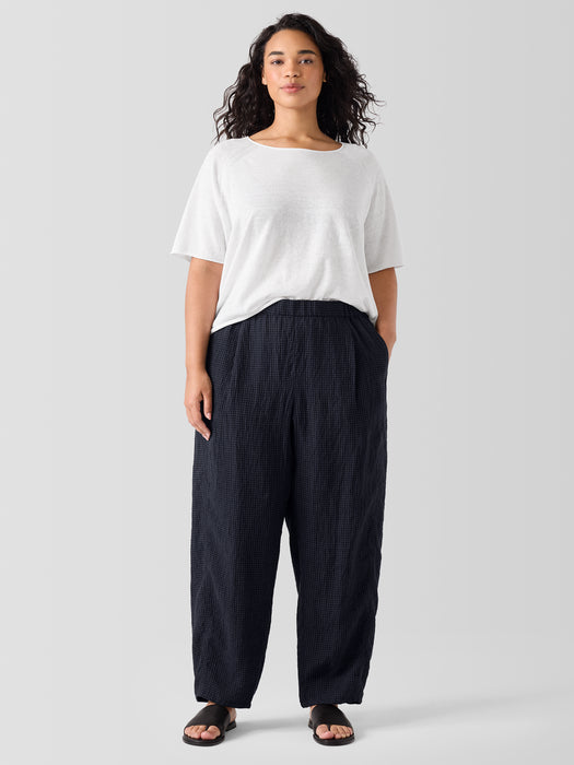 Puckered Organic Linen&nbsp;Lantern Pant