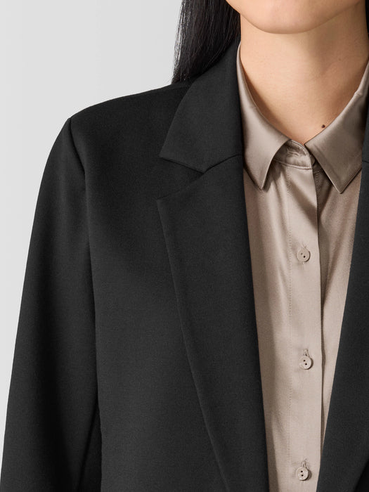 Washable Flex Ponte Notch Collar Blazer