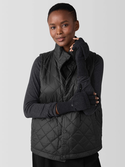 Cotton and Recycled Cashmere Gloves