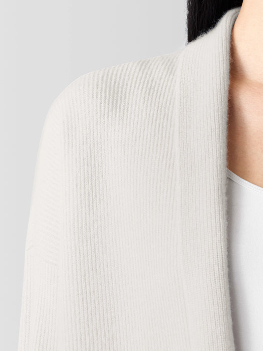 Italian Cashmere High Collar Cardigan
