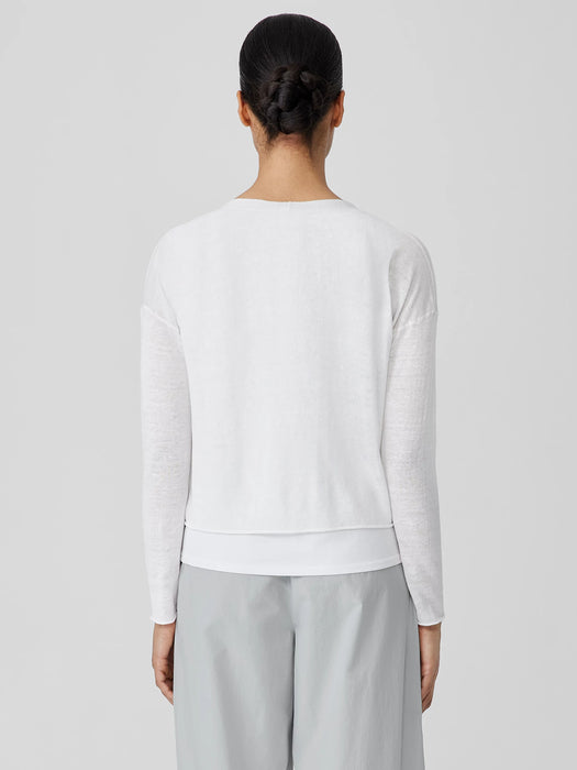Organic Linen Cotton&nbsp;Cropped Cardigan