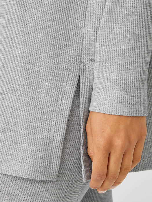 Cozy Waffle Knit Mock Neck Top