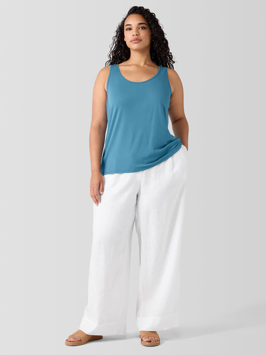Stretch Silk Jersey&nbsp;Scoop Neck Tank