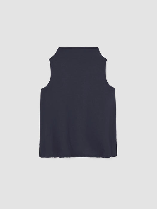Pima Cotton Stretch Jersey Funnel Neck Tank