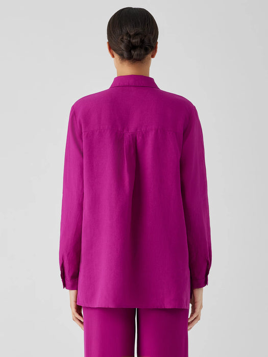 Organic Handkerchief Linen Classic Collar Shirt