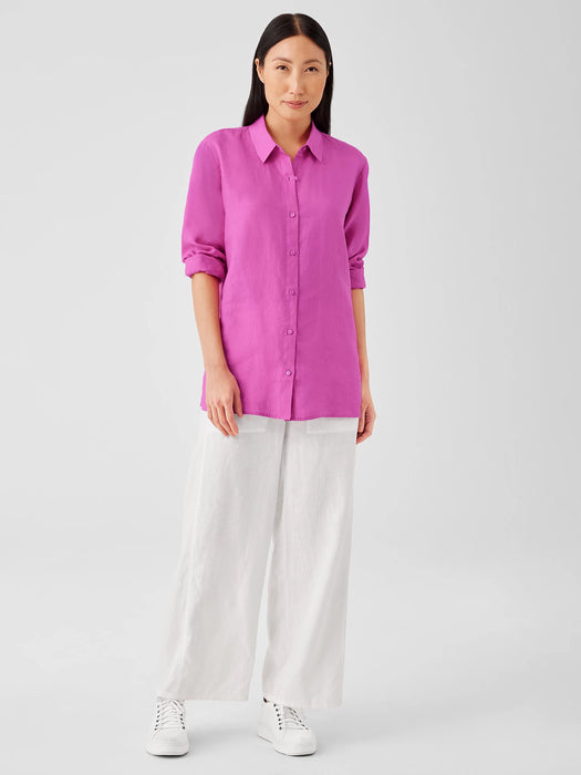 Organic Handkerchief Linen Classic Collar Shirt