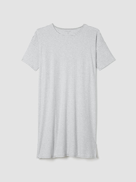 Striped Organic Cotton Interlock Sleep Dress