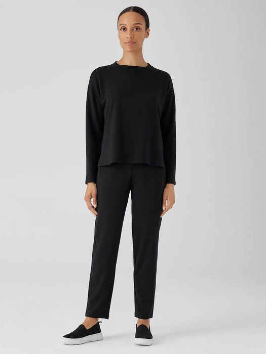 Cozy Brushed Terry Hug Crew Neck Top