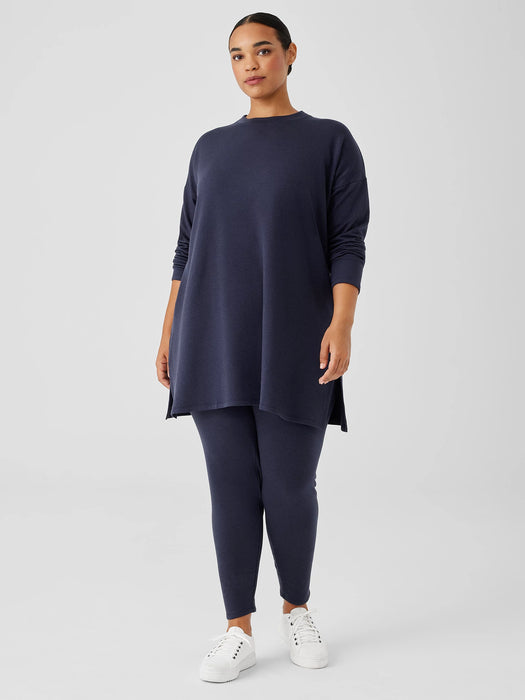 Cozy Brushed Terry Hug Crew Neck Long Top
