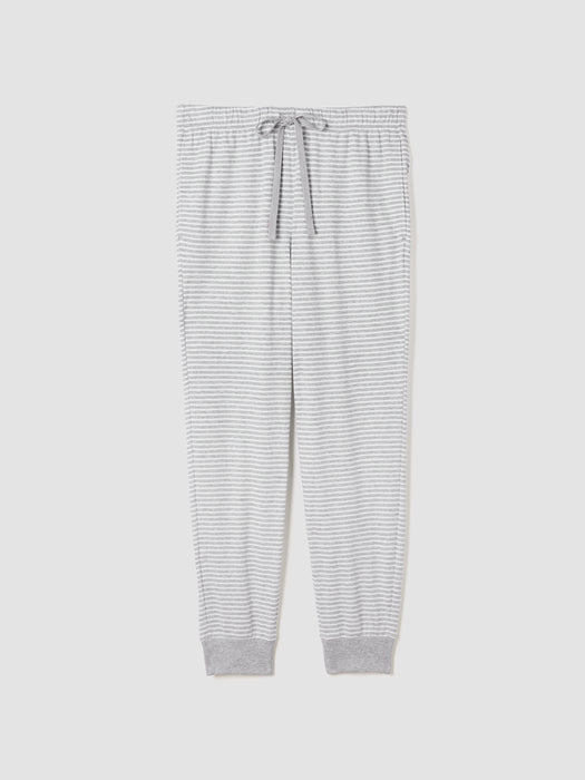 Striped Organic Cotton Interlock Jogger Sleep Pant
