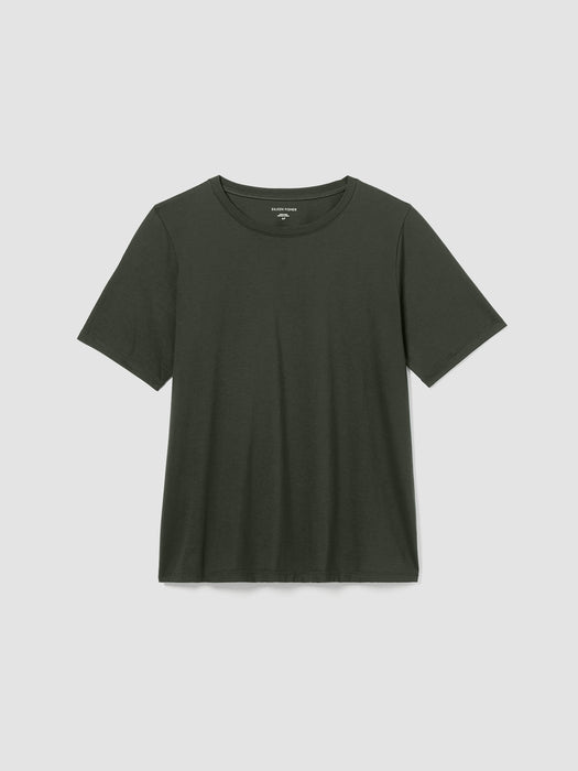 Organic Pima Cotton Jersey&nbsp;Round Neck Tee