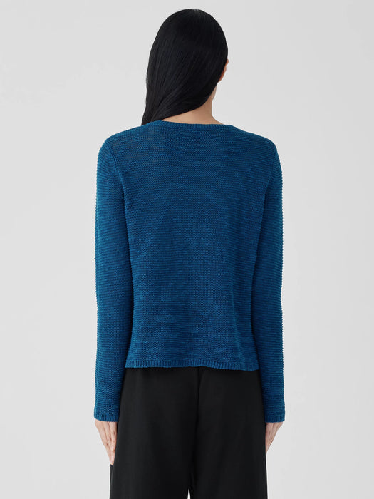 Organic Linen Cotton Slub Crew Neck Top