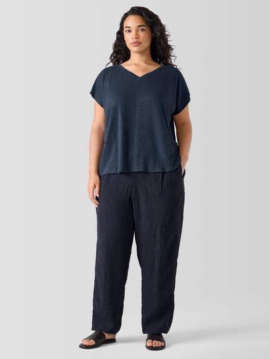 Organic Linen Jersey V-Neck Tee