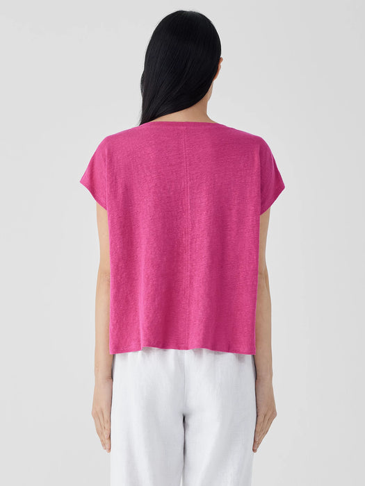 Organic Linen Jersey V-Neck Tee