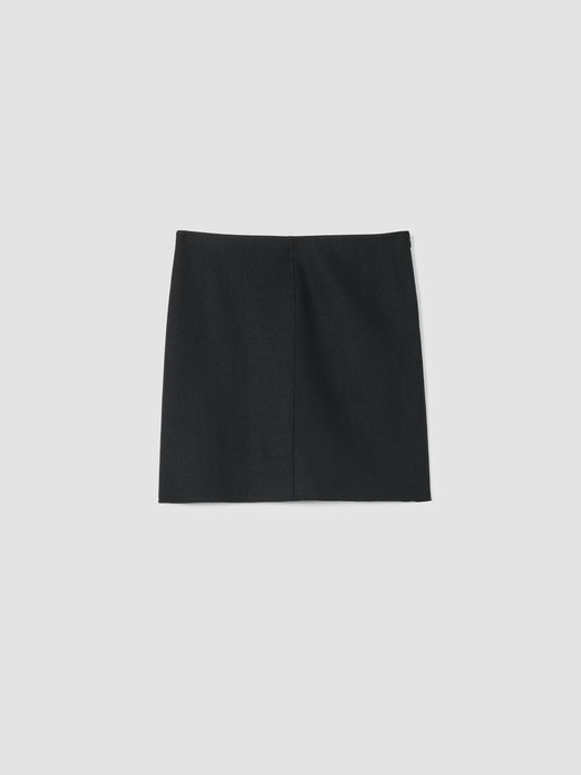 Felted Wool Jersey Mini Skirt in Regenerative Wool